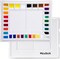 MEEDEN 33-Well Porcelain Painting Palette with Plastic Cover, Ceramic Palette with Lid for Watercolor, Acrylic, Other Water Based Paint, 13-1/2 by 10.8-Inch, Watercolor Mixing Tray for Expert Painter